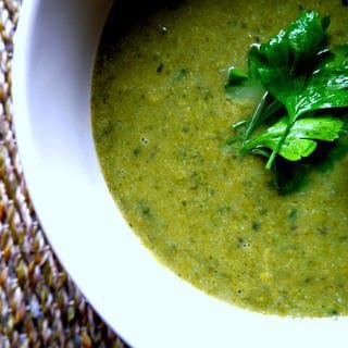 Pure Green Soup - a warming, nourishing bowl of green vegetable goodness. Gluten free and dairy free, and vegan friendly too! Recipe via nourisheveryday.com