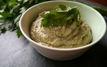 Creamy Eggplant Zucchini Dip - dairy free and gluten free, vegan friendly and full of flavour! A healthy recipe via nourisheveryday.com