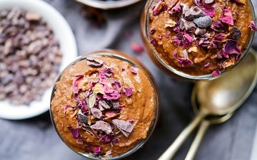 Sweet potato chocolate mousse. Dairy free, gluten free and vegan friendly, gently sweetened with a little unrefined sugar. A delicious real food dessert! Recipe via wordpress-6440-15949-223058.cloudwaysapps.com
