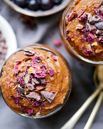Sweet potato chocolate mousse. Dairy free, gluten free and vegan friendly, gently sweetened with a little unrefined sugar. A delicious real food dessert! Recipe via wordpress-6440-15949-223058.cloudwaysapps.com