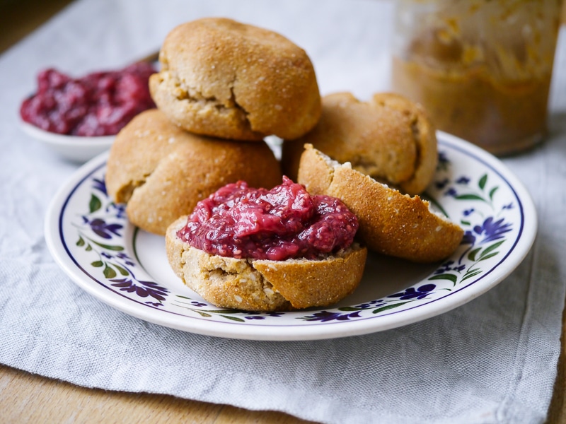 Grain free Sesame Tahini Scones (gluten free, dairy free, paleo friendly, vegetarian) - recipe by Nourish Everyday