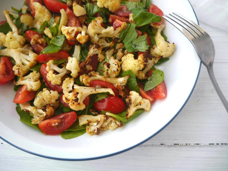 Cauliflower Tomato and Basil Salad by Nourish Everyday