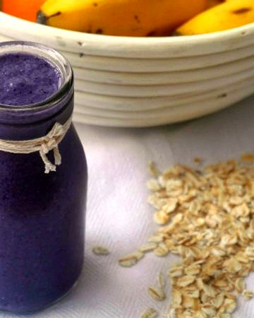 Blueberry Zing Breakfast Smoothie (dairy free, gluten free) - Nourish Everyday