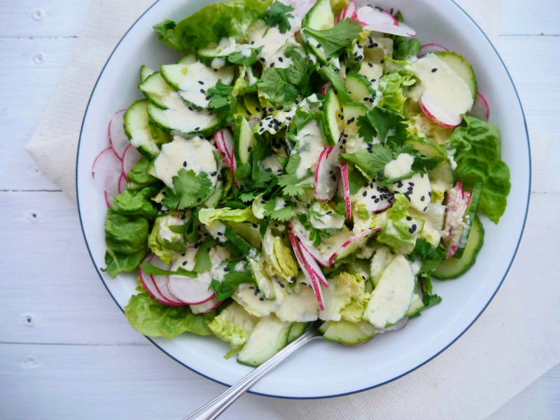 Sugar-free Tahini Lime Salad Dressing