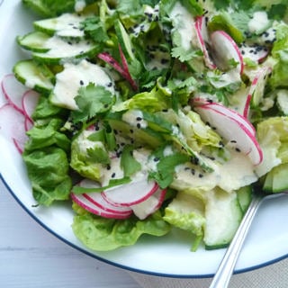 Sugar-free Tahini Lime Salad Dressing