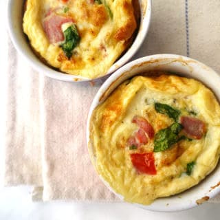 Baked Breakfast Egg Pots - gluten free and dairy free