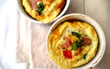 Baked Breakfast Egg Pots - gluten free and dairy free