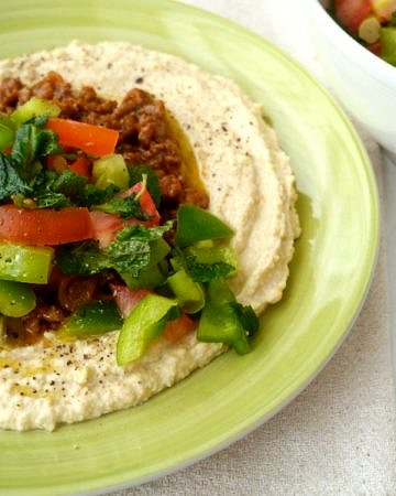 Healthy Mexican Beef Hummus Plate