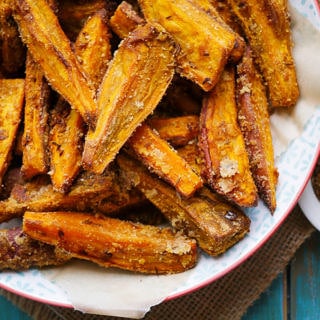 Healthy Cumin Seed and Coconut Sweet Potato Wedges by Nourish Everyday