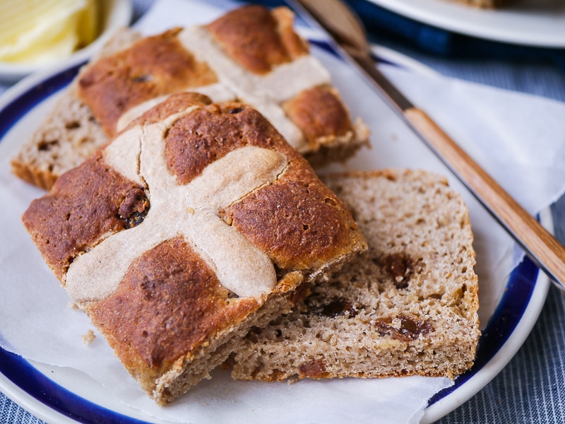 Gluten Free Buckwheat Hot Cross Buns | Nourish Everyday | These AMAZING hot cross buns are gluten free, dairy free and refined sugar free! They're so soft, fragrant and delicious though you wouldn't know it!