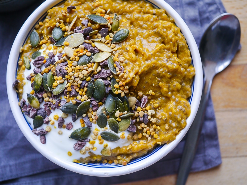 Pumpkin Spice Chia Pudding (dairy free, gluten free, grain free, vegan friendly and paleo) - recipe by Nourish Everyday