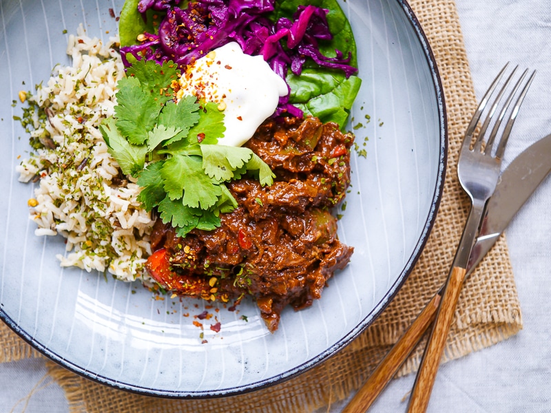 Simple Healthy Chicken Mole by Nourish Every Day - no added sugar and gluten free!