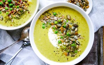 Pea and Broccoli Miso Soup is nourishing, comforting and easy to make. Gluten free, dairy free and sugar free, a healthy vegan hug in a bowl! Recipe via wordpress-6440-15949-223058.cloudwaysapps.com