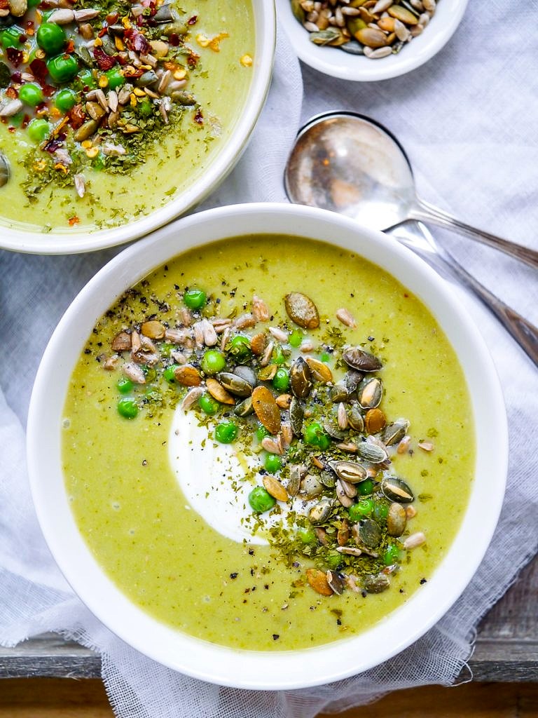 Pea and Broccoli Miso Soup is nourishing, comforting and a breeze to make; just the kind of recipe we're all keen for in January! Gluten-free, dairy-free and sugar-free, it's purely healthy but also purely delicious. A healthy, vegan-friendly, green hug in a bowl.