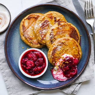Maca and coconut flour pancakes for one are so easy and quick to make. Gluten free, dairy free and paleo. A delicious healthy breakfast! Recipe via wordpress-6440-15949-223058.cloudwaysapps.com