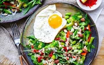 This crunchy broccoli edamame salad is finished with a delicious creamy miso dressing. Dairy free, gluten free and vegan friendly, and packed with filling plant protein! Via nourisheveryday.com