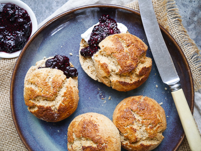 Wholegrain Gluten Free Kefir Scones (gluten free, soy free, egg free) - recipe by Nourish Everyday
