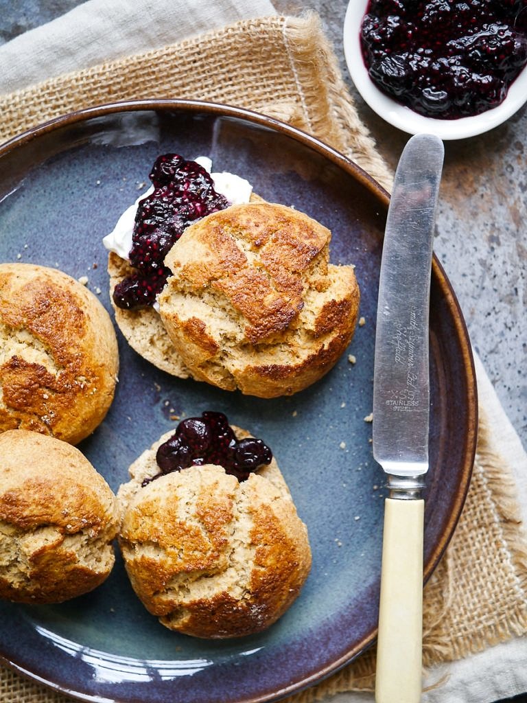 Wholegrain Gluten Free Kefir Scones (gluten free, soy free, egg free) - recipe by Nourish Everyday