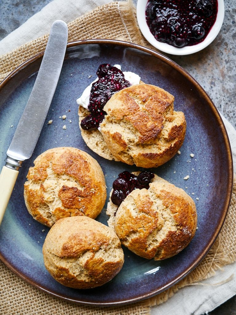 Wholegrain Gluten Free Kefir Scones (gluten free, soy free, egg free) - recipe by Nourish Everyday