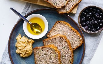 A healthy, and very easy recipe for a vegan buckwheat bread made gluten free using chia seeds, buckwheat flour and almond meal.