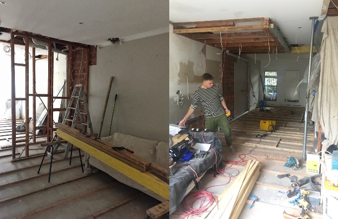 kitchen renovation progress snaps
