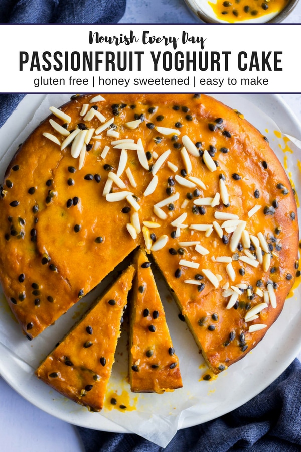 Gluten free passionfruit yoghurt cake recipe