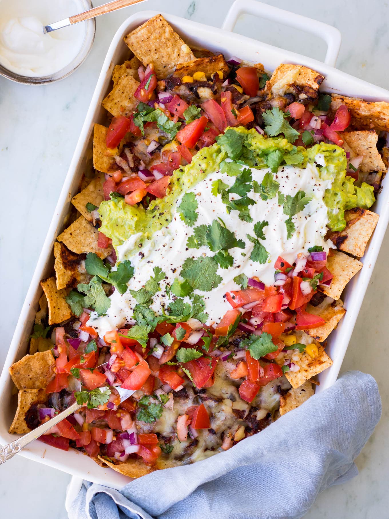 Loaded vegetarian mushroom nachos recipe