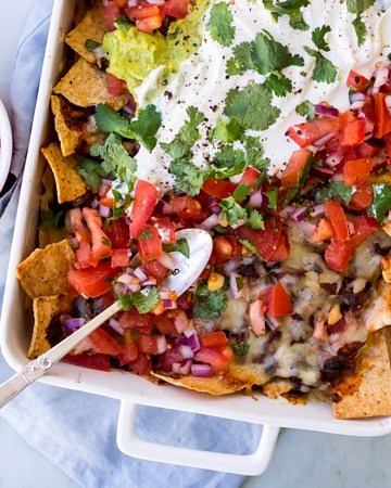 Loaded vegetarian mushroom nachos recipe