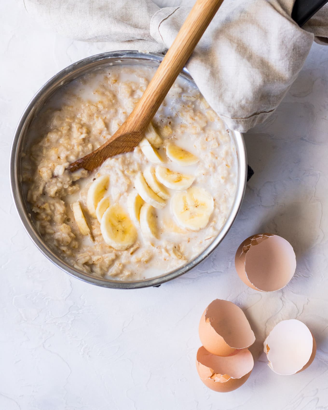 Protein Packed Banana Porridge recipe cooking process