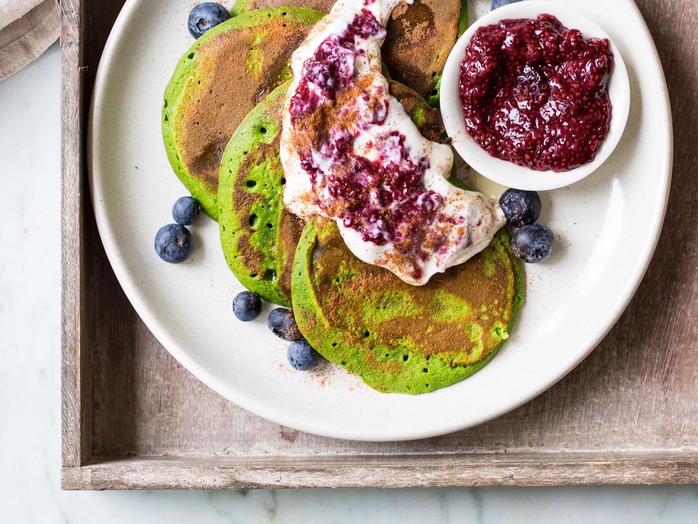 Green Smoothie Pancakes Recipe by Nourish Every Day blog