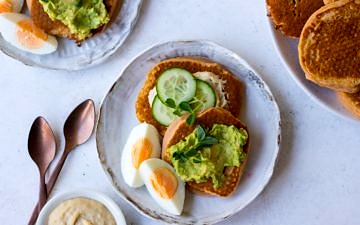Sweet potato pikelets made with buckwheat flour on Nourish Every Day Blog
