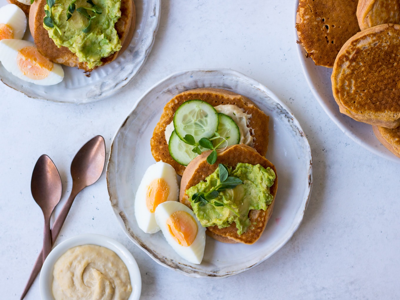 Sweet potato pikelets made with buckwheat flour on Nourish Every Day Blog