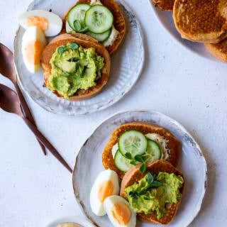 Sweet potato pikelets made with buckwheat flour on Nourish Every Day Blog