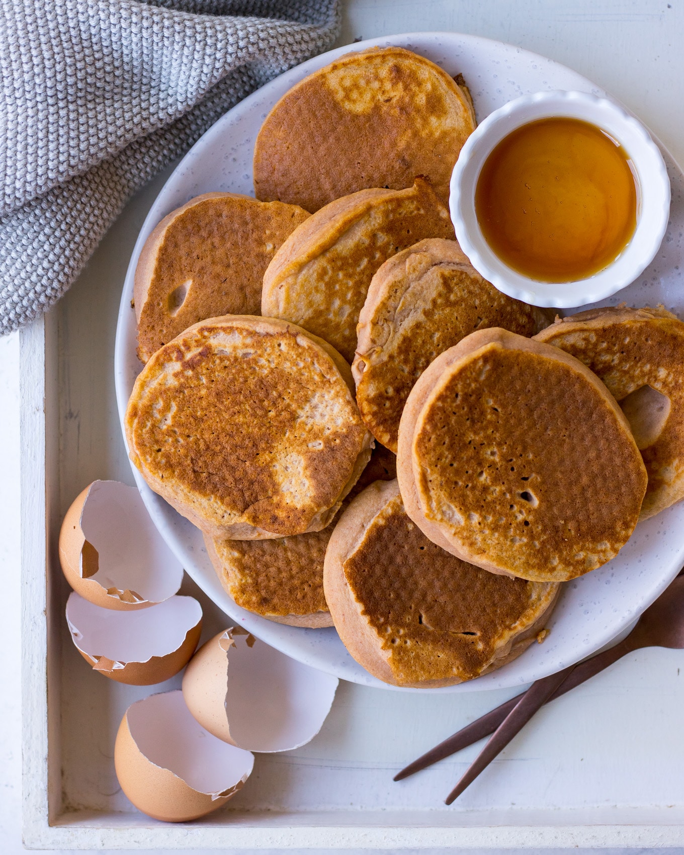 Sweet potato pikelets made with buckwheat flour on Nourish Every Day Blog