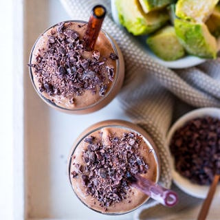 Healthy chocolate avocado smoothie recipe - Nourish Every Day blog