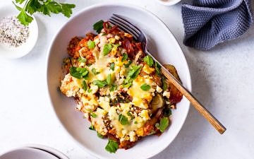 Vegetarian baked gnocchi recipe with lentils - Nourish Every Day blog