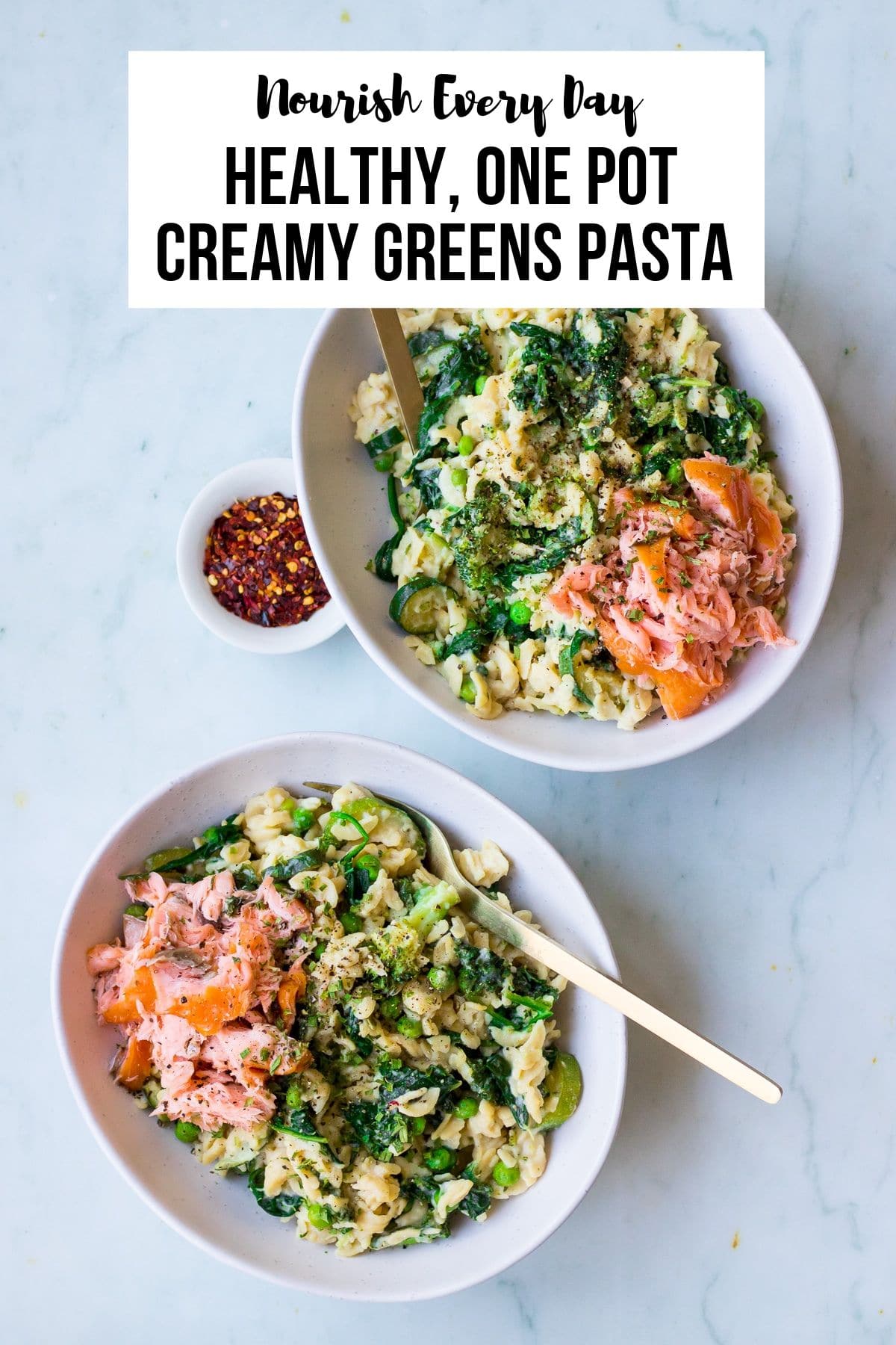 One Pot Creamy Pasta recipe by Nourish Every Day