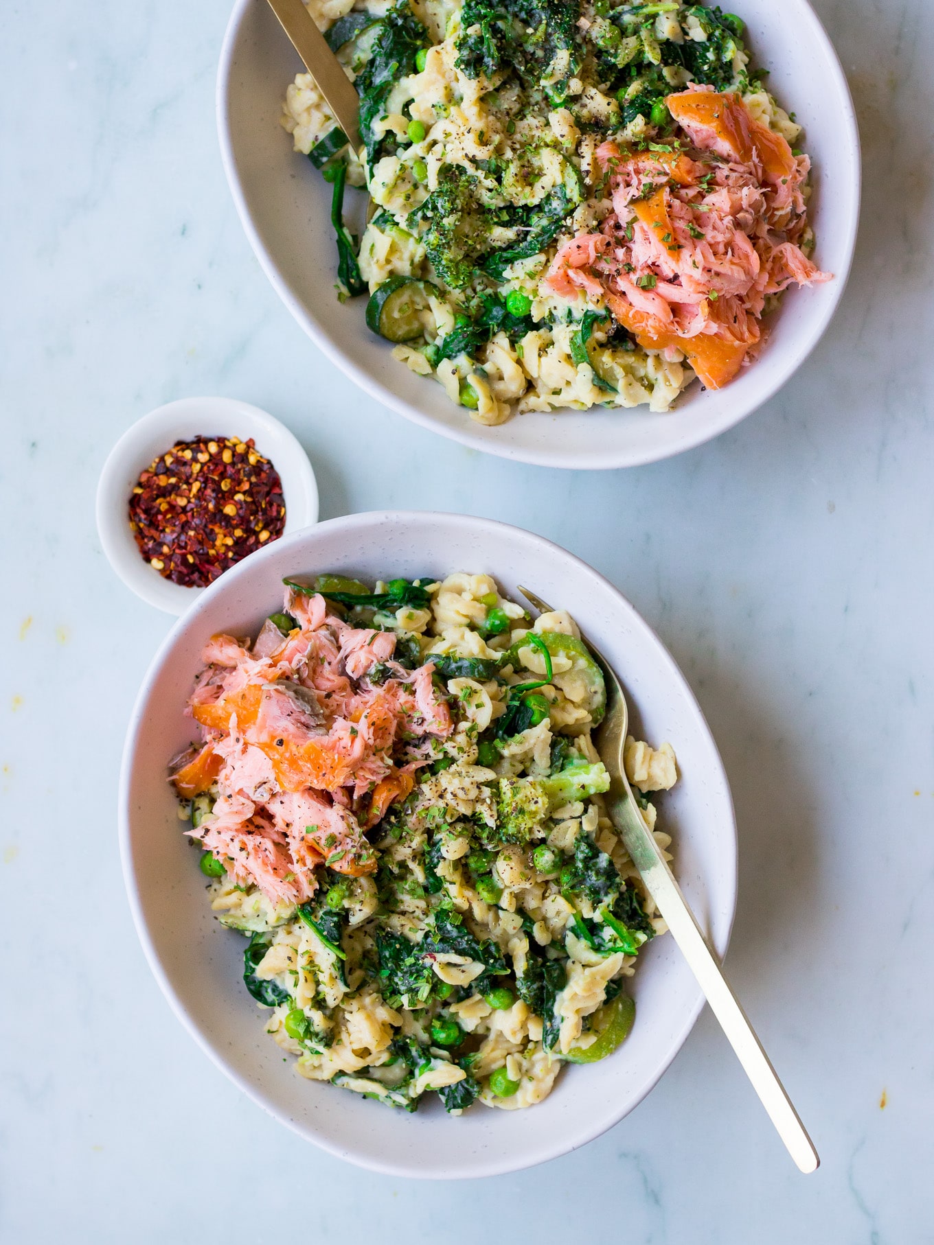 One Pot Creamy Pasta recipe by Nourish Every Day