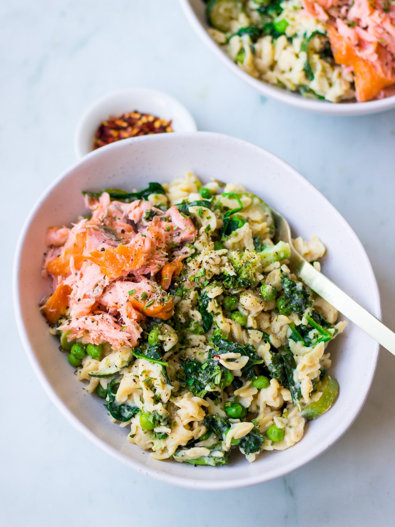 One Pot Creamy Pasta recipe by Nourish Every Day