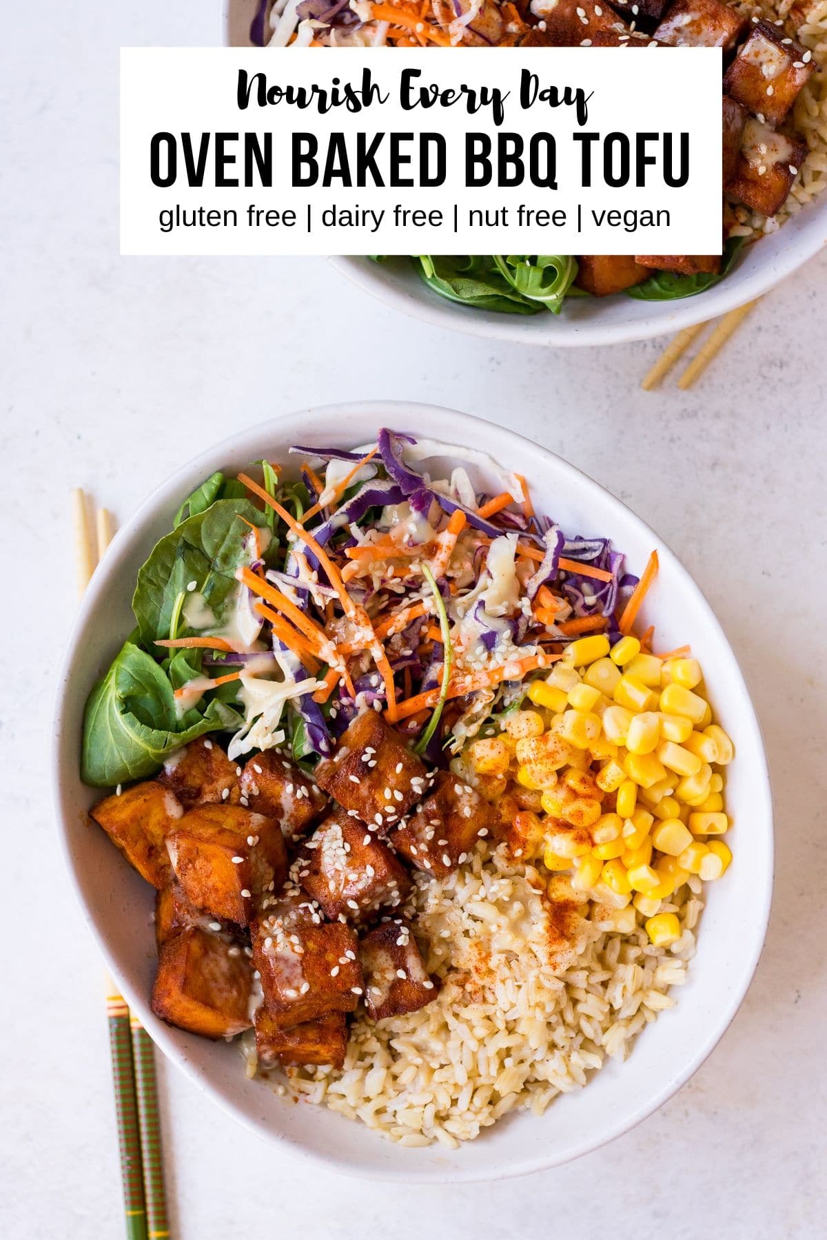 Oven Baked BBQ Tofu Recipe on Nourish Every Day Blog