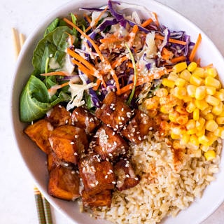 Oven Baked BBQ Tofu Recipe on Nourish Every Day Blog