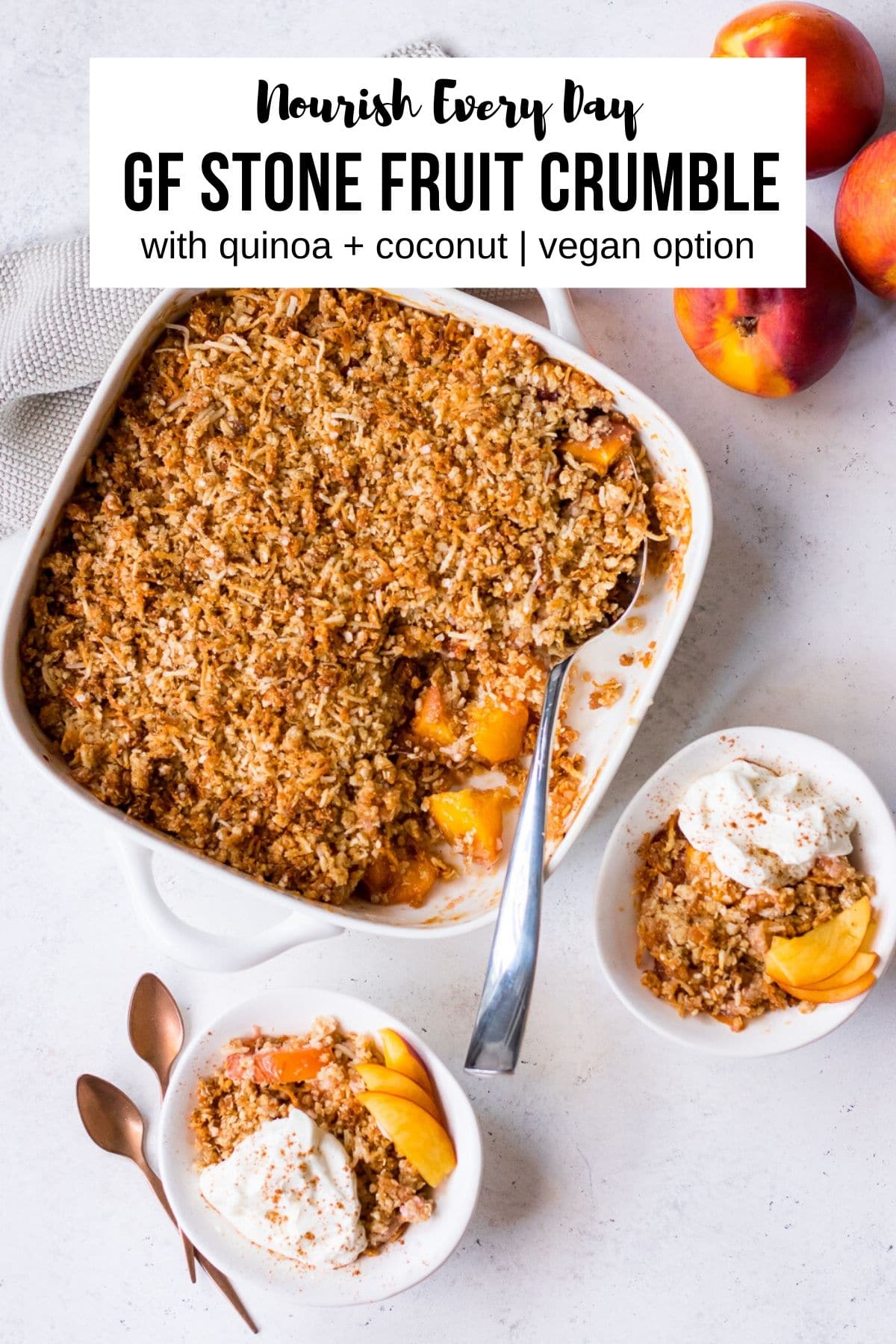 Gluten Free Stone Fruit Crumble Recipe Pin