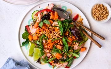Salmon and Papaya Salad recipe on Nourish Every Day