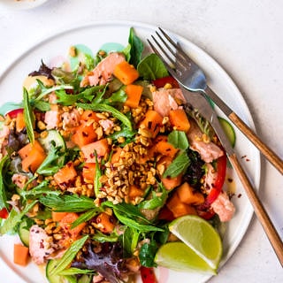 Salmon and Papaya Salad recipe on Nourish Every Day
