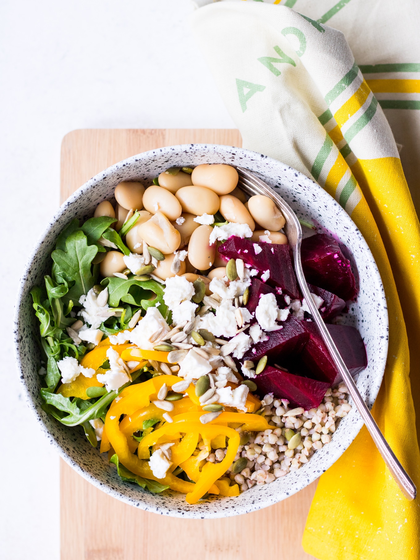 Roasted Beetroot Grain Bowl with Feta and Buckwheat