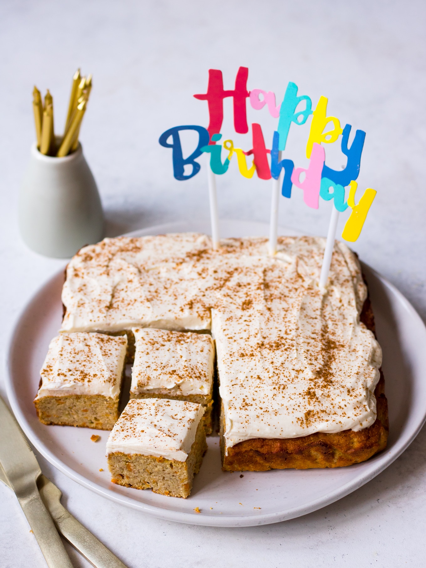 Healthy First Birthday Cake (carrot, apple and banana cake with ricotta frosting)