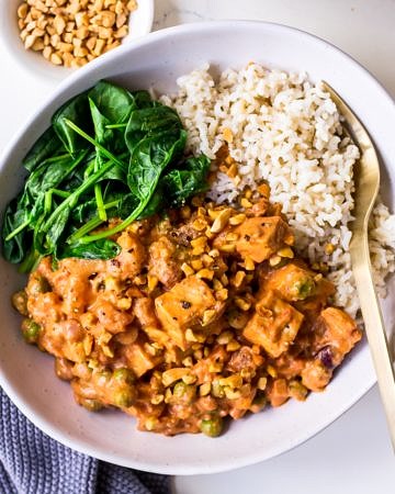 Peanut Butter Coconut Curry Recipe by Nourish Every Day