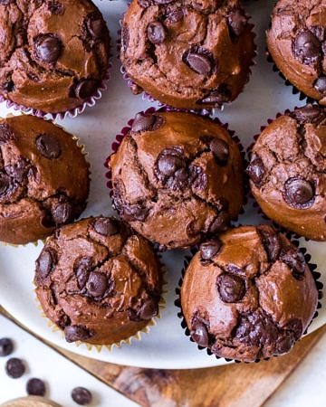Double Chocolate Sweet Potato Muffins Recipe by Nourish Every Day