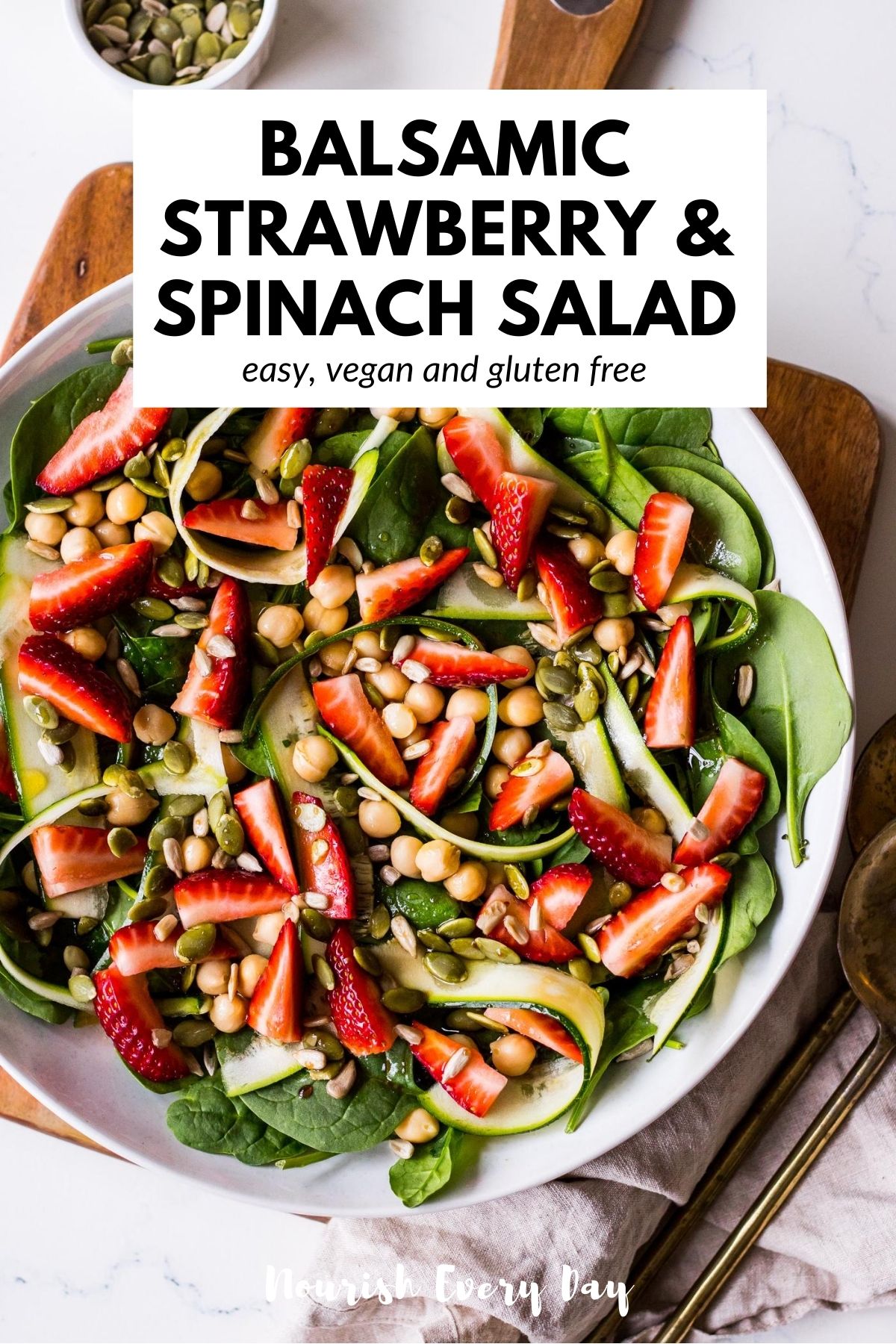 Balsamic Strawberry and Spinach Salad Recipe Pin