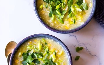 Chicken Sweet Corn Soup Recipe by Nourish Every Day